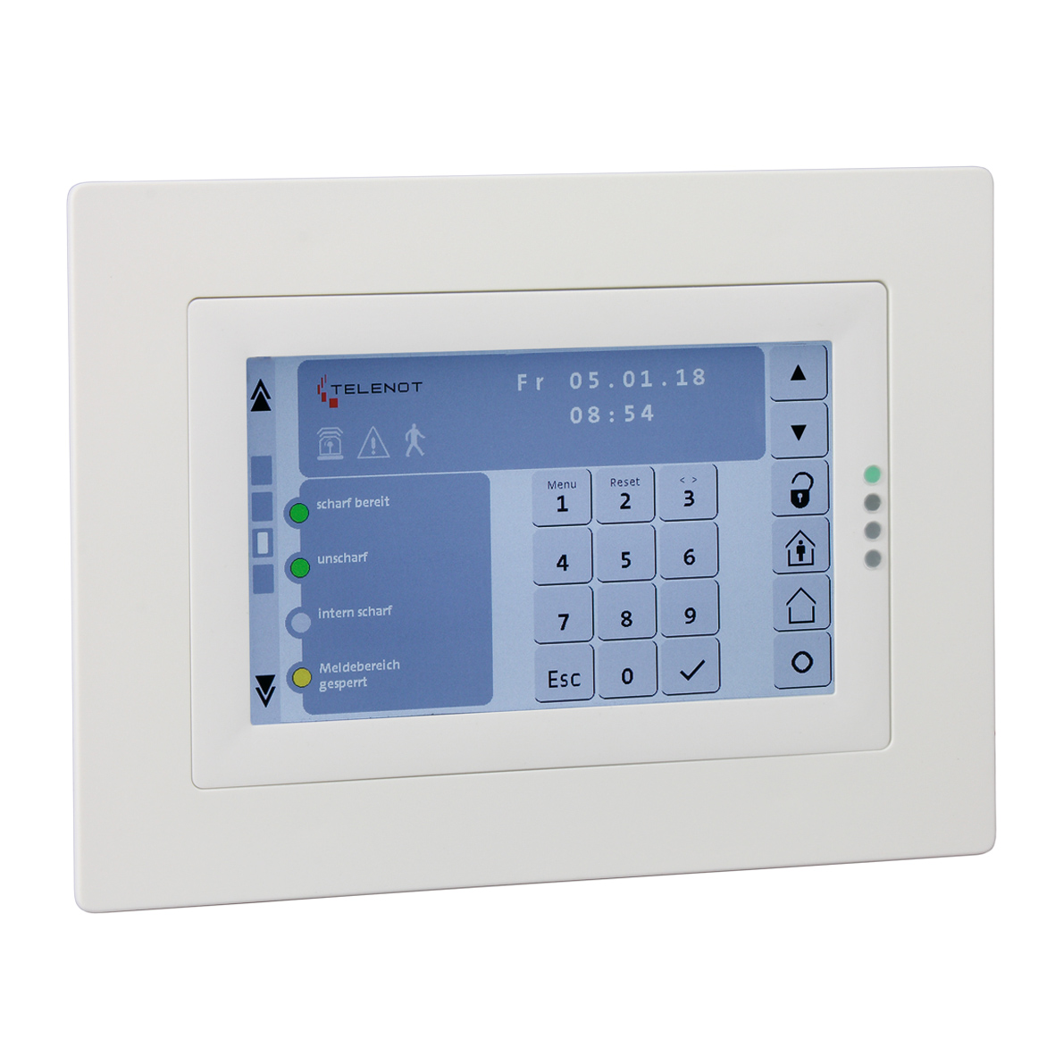 Touch-Bedienteil -Geh. weiss- BT 801 uP -Rahmen weiss- Touch-Bedienteil -Geh. weiss- BT 801 uP -Rahmen weiss-