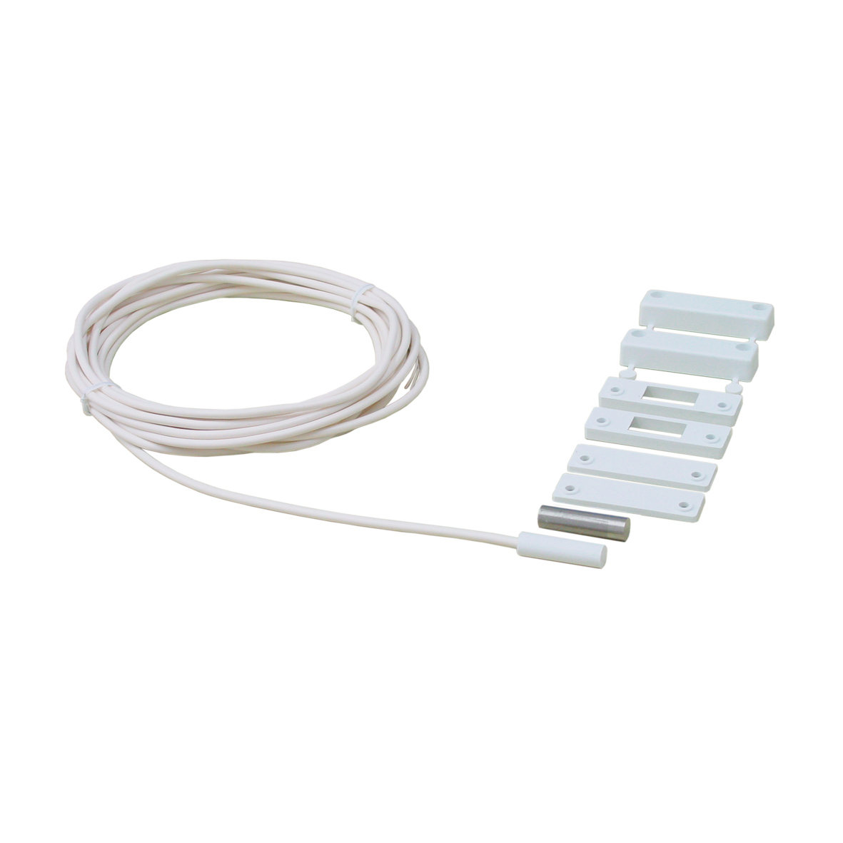 Magnetkontakt MK4 weiß im Set Magnet u. Gehäuse, 2,5 m Kabel Magnetkontakt MK4 weiß im Set Magnet u. Gehäuse, 2,5 m Kabel